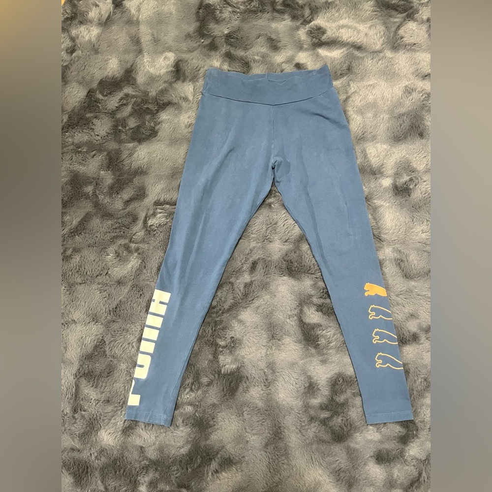 PUMA Women's Navy Cotton Blend Athletic Leggings Size XL - Picture 4 of 9